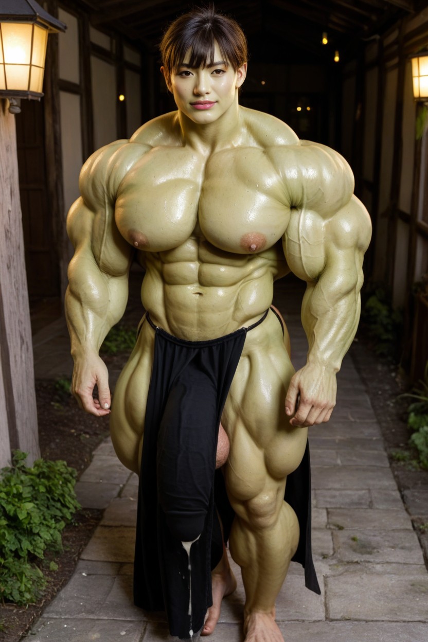 Green Skin, Cosplay, Short Length AI Porn