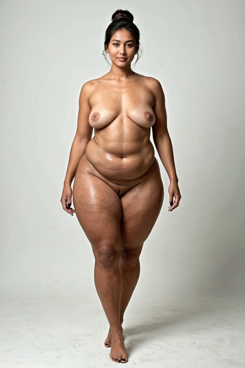 Big Legs, Full Body Shot, Gigantic Huge Massive Hyper Thighs AI Porn
