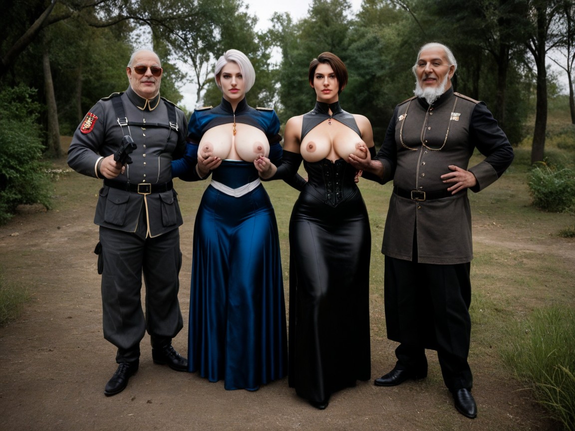 Medieval, Full Body, Many Old Man Groping Strips AI Porn