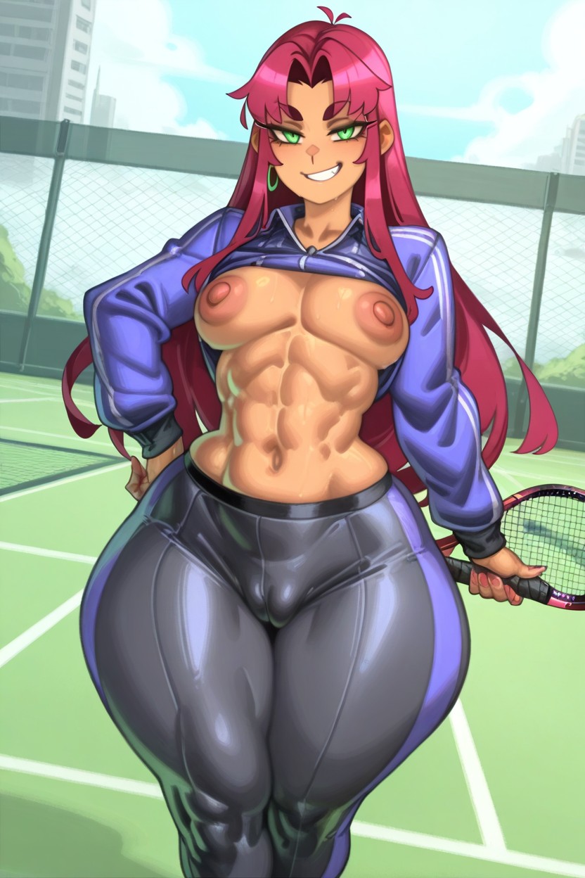 Kelvin Hiu Art Style, Whooty, Toned Thighs AI 포르노