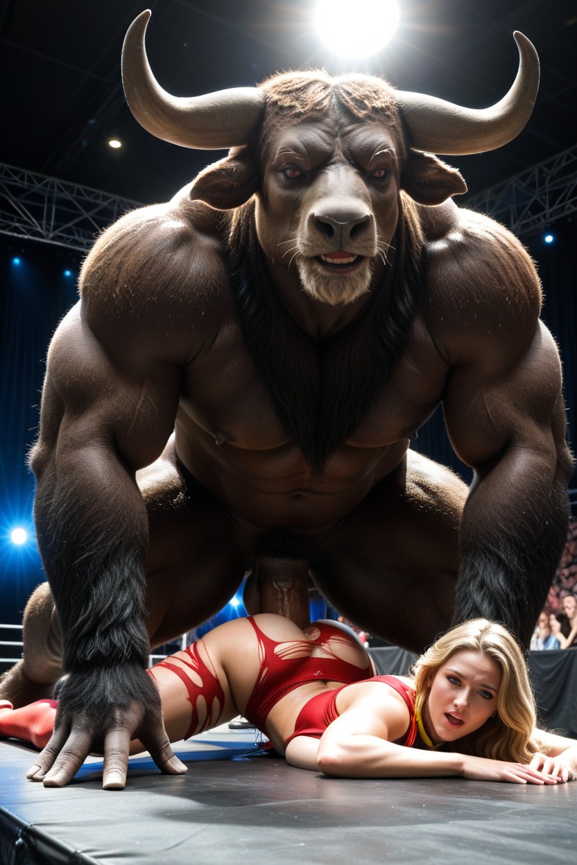 Size Comparison, Buffalo Sex, Giant Beast Roaring AI Porn