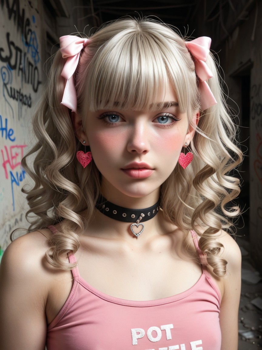 Vista Frontal, Bangs Hair, Long Hair Porno IA