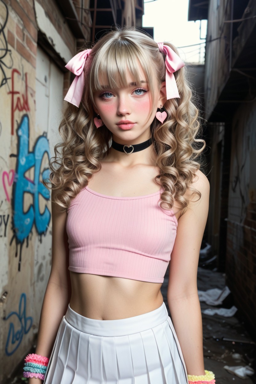 Heart Shaped Earrings, Fringe Bangs, K KI Porno