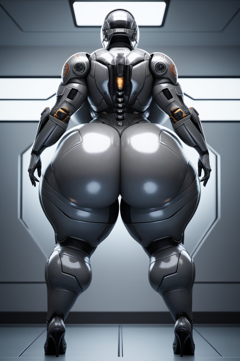 Thick Ass, Big Bubble Ass, Metal Skin AI 포르노