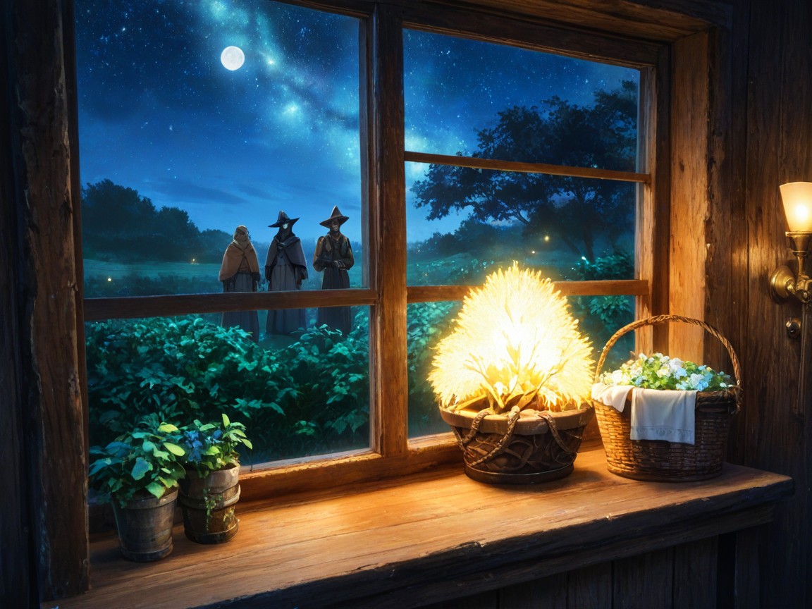 Anthropomorphic Walk Around Like Villagers Foxes, 전망이 있는 창문, Storybook Fantasy Style AI 포르노