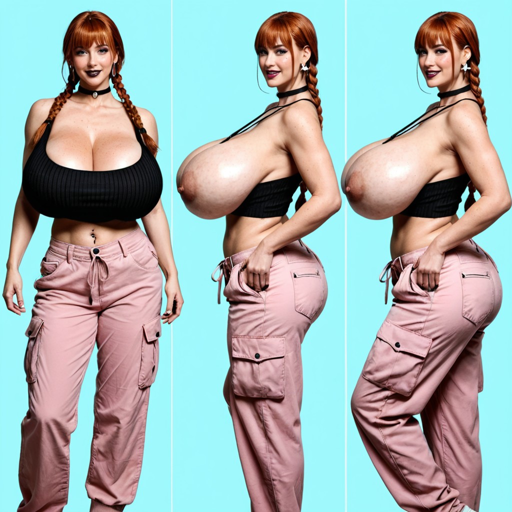 Wide Hips, Character Reference Sheet, Vista Frontal Porno IA