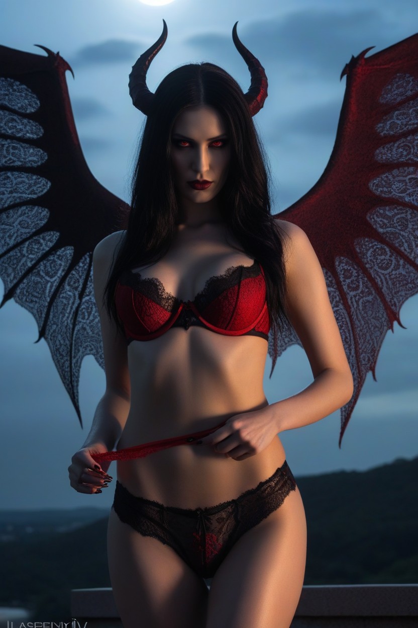 Counter Light, Succubus, Sadako Hairstyle Porno IA