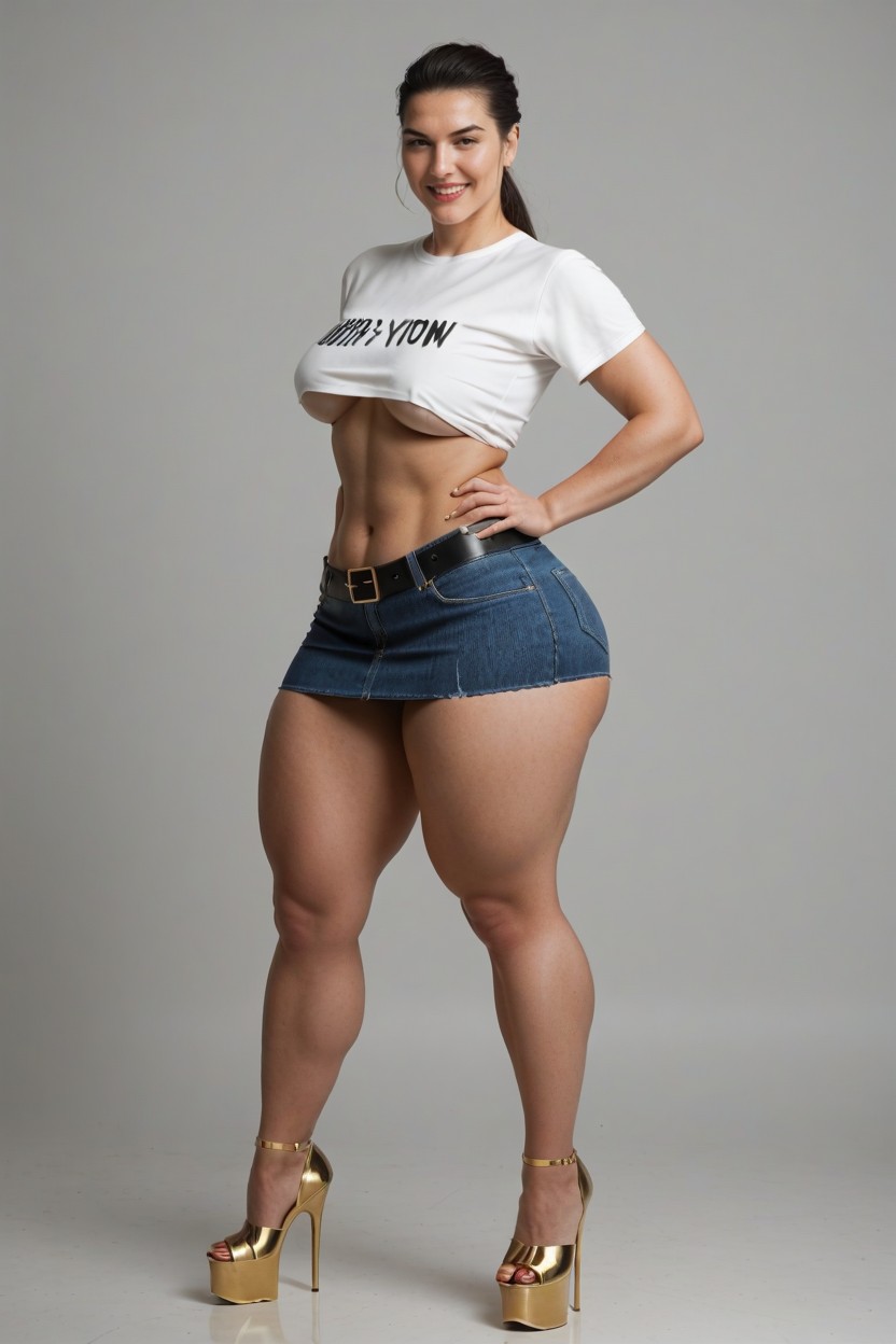 Black Belt, Pale Skin, Bubble Butt Porno IA