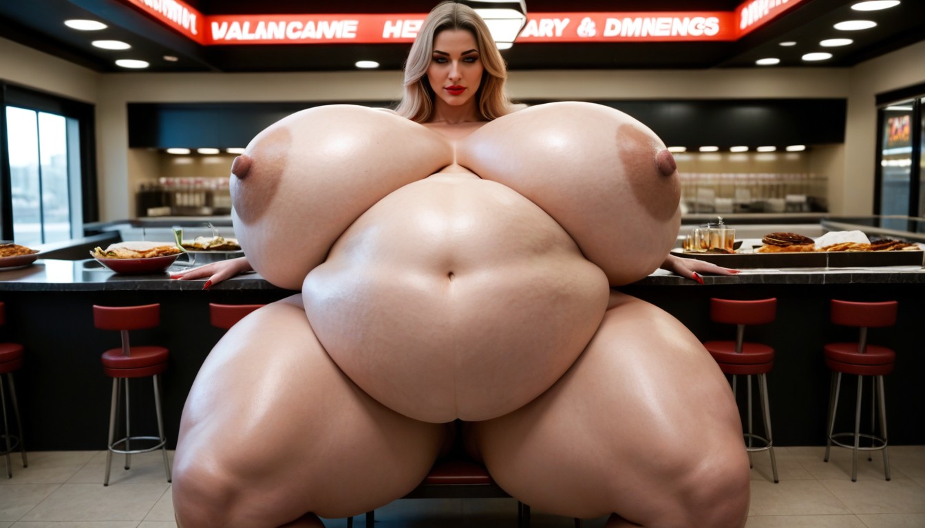 Massive Belly, Massive Belly, Light Brown Hair Pornografia de IA