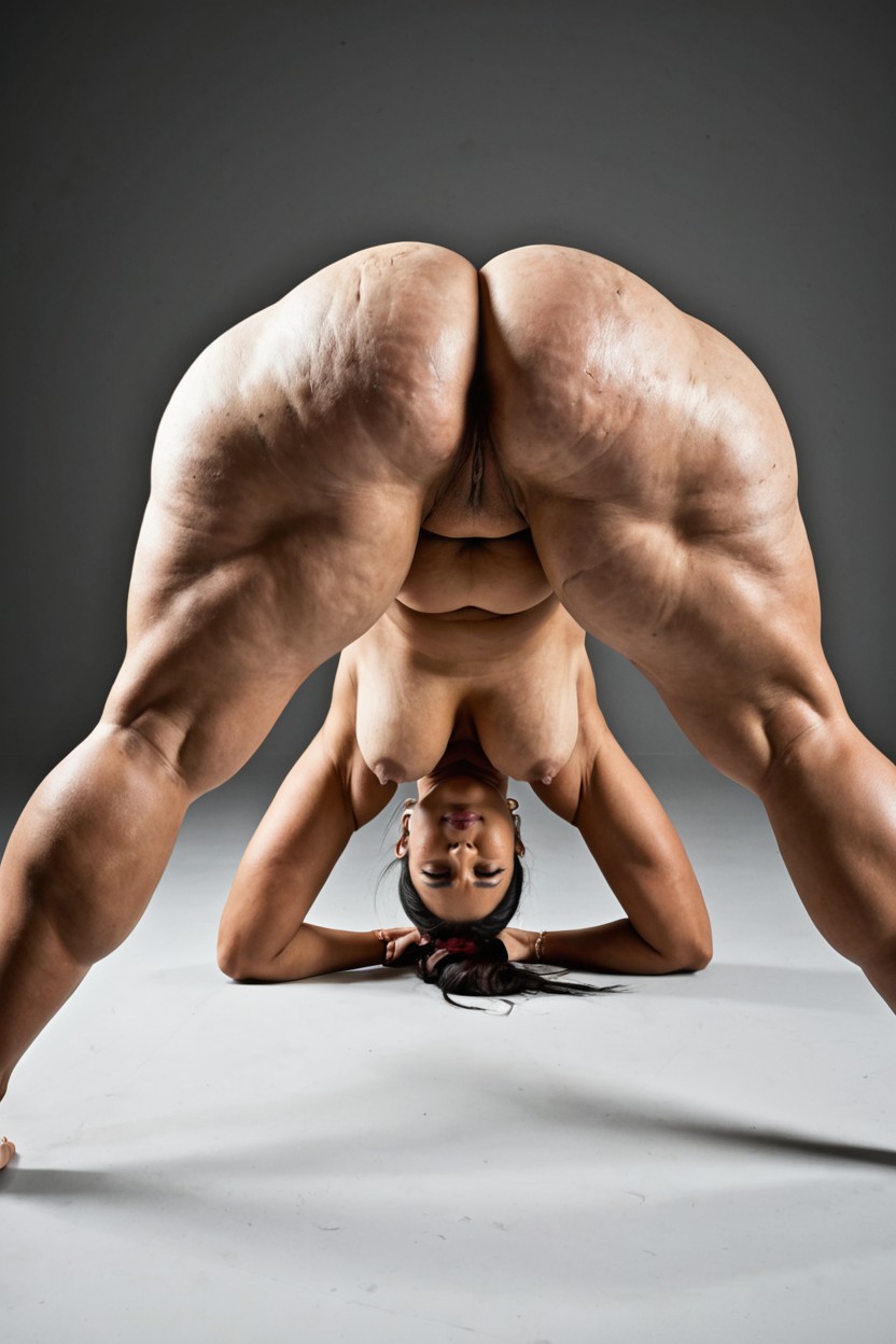 Pose De Jack O' Lantern, Huge Fat Ass, Ultra High Detailed Photo Pornografia de IA