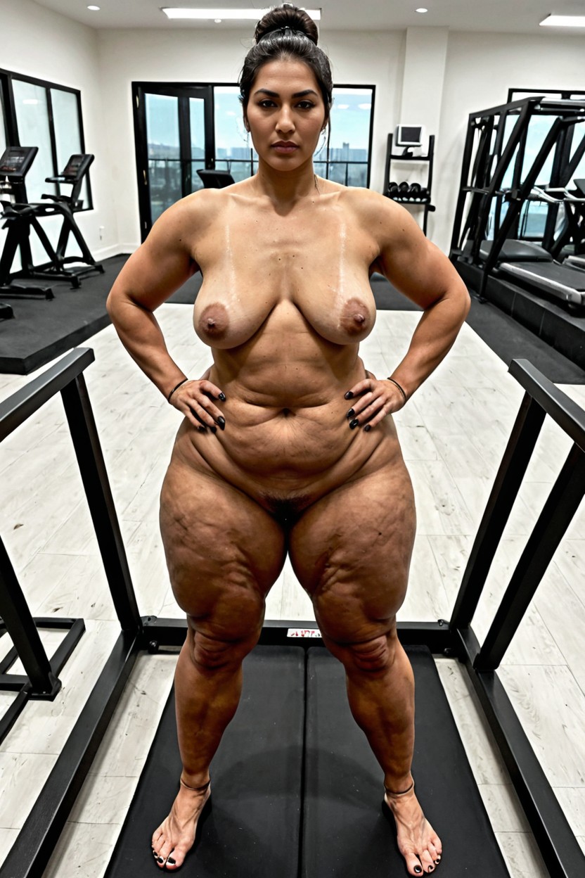 Gigantic Huge Massive Hyper Thighs, Gigantic Hips, Standing AI Porn