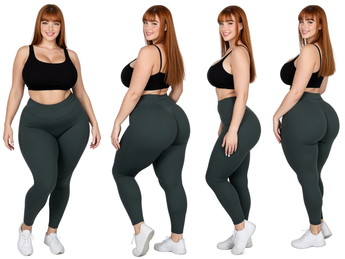 Multiple Poses, Colossal Hyper Sized Thighs, Freckles AI 포르노