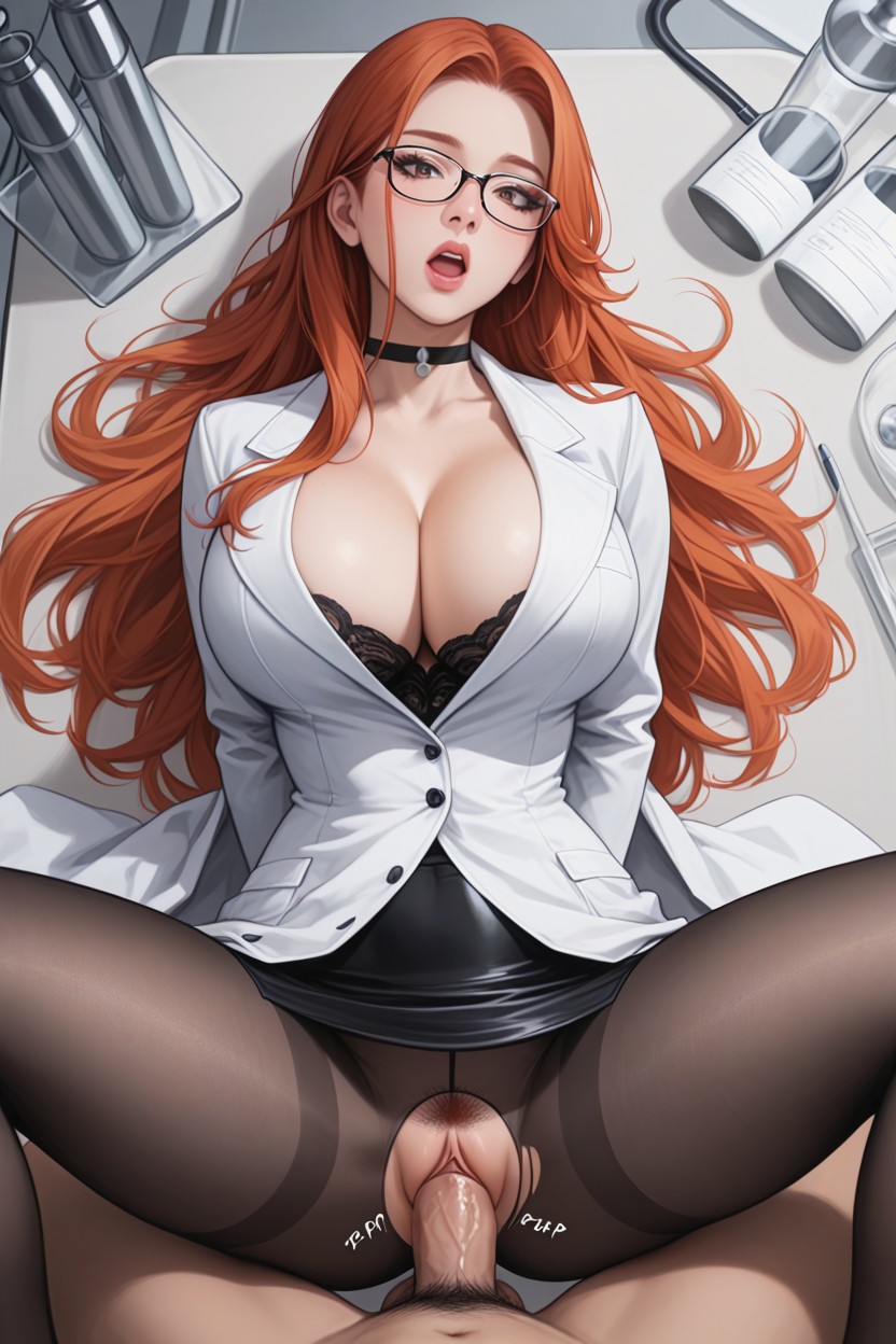 Black Eyelashes, In Laboratory, White Gloves AIポルノ
