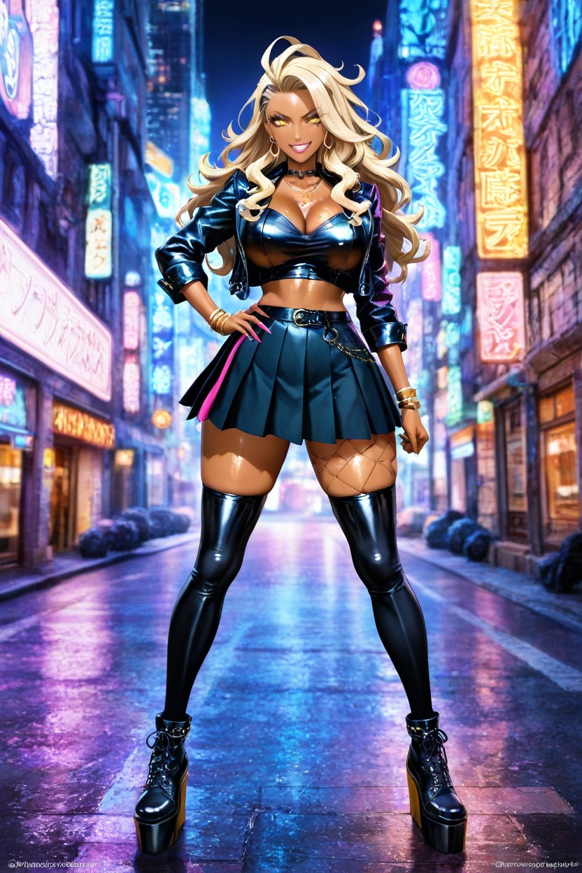 Confident Pose With One Hand On Her Hip, Ultra-detailed, Pokemon Art Style AI黄片