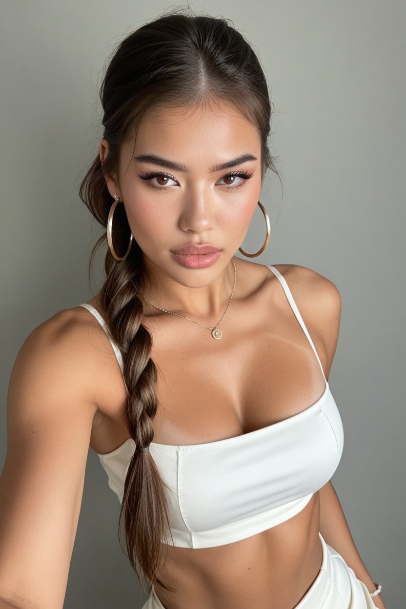 Hyper Asian, 25+, Sexy Gorgeous Face Pornografia de IA