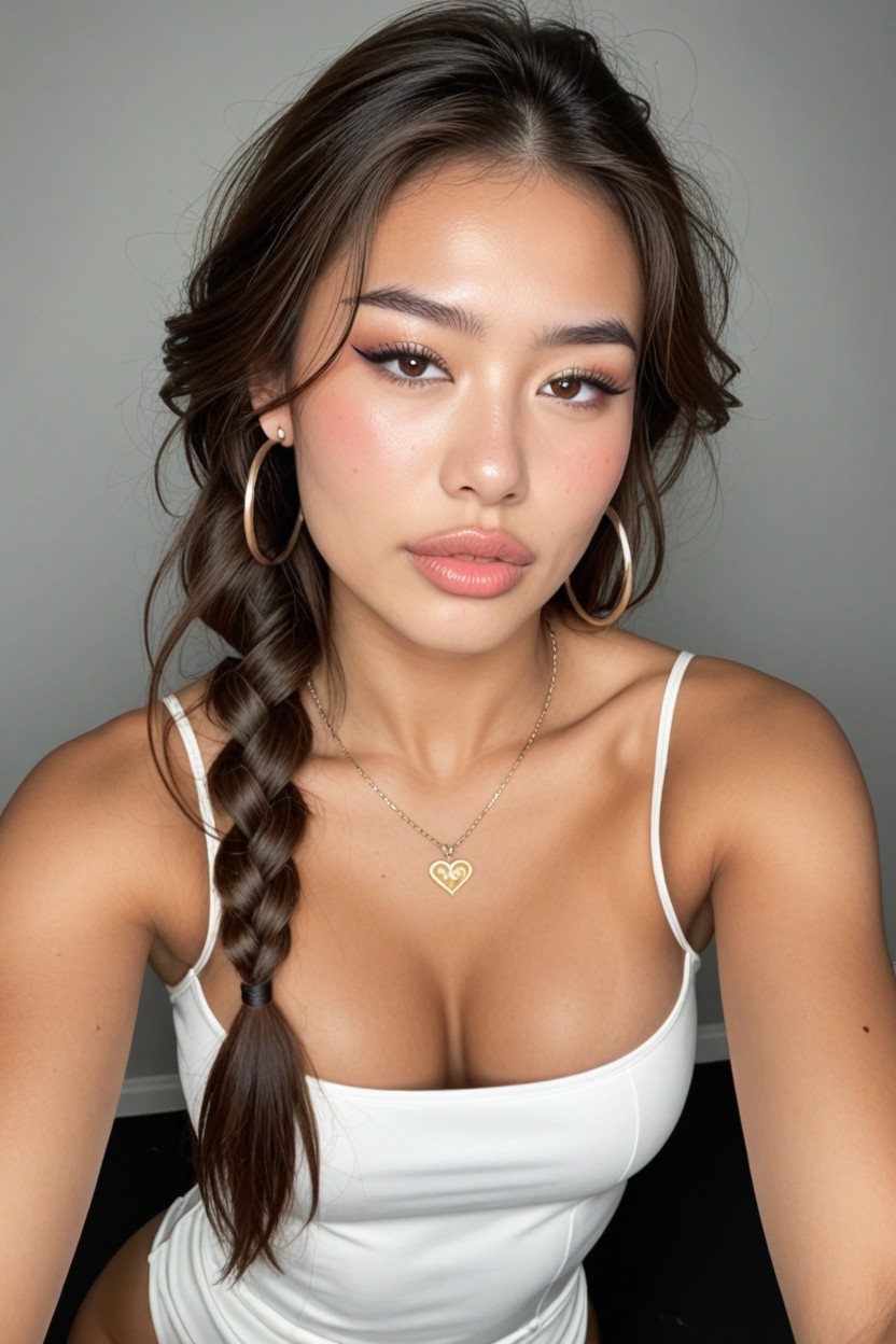 Black Eyeliner, Seductive, Huge Brown Eyes Porno IA