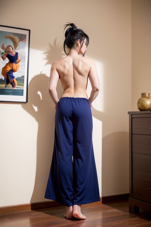 Wide Back, Belly Perfect, Living Room AI Porn