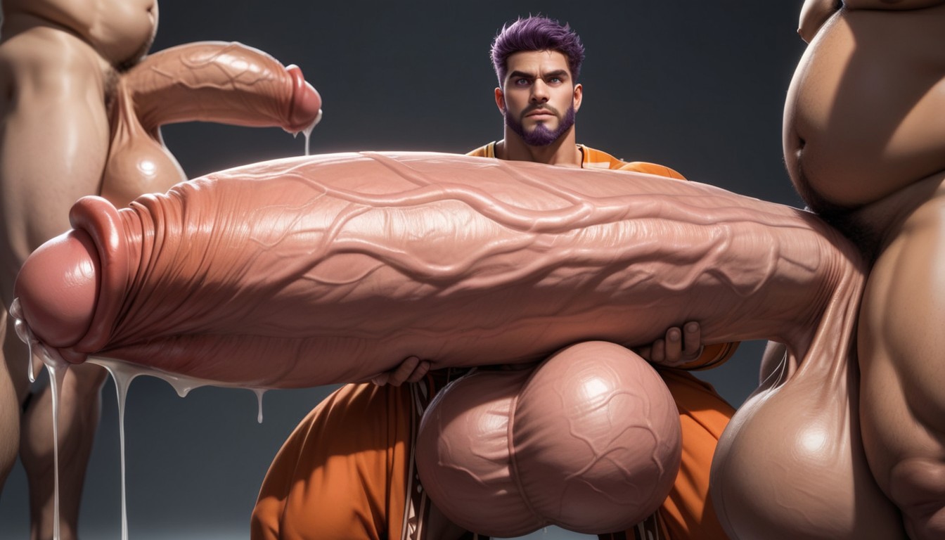 Disgusted And Surprised Looking Down At Penis, Hyper Uncut African Penis Next To Face, Manly Ginger Guy Sucks Hyper African Dick AI Porn