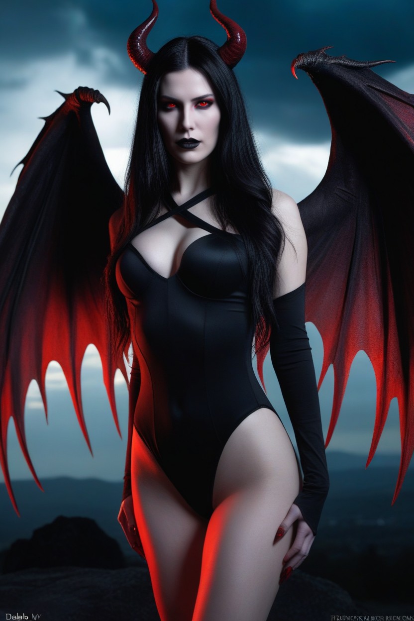 Volumetric Light, Defined Body, Gothic AI Porn