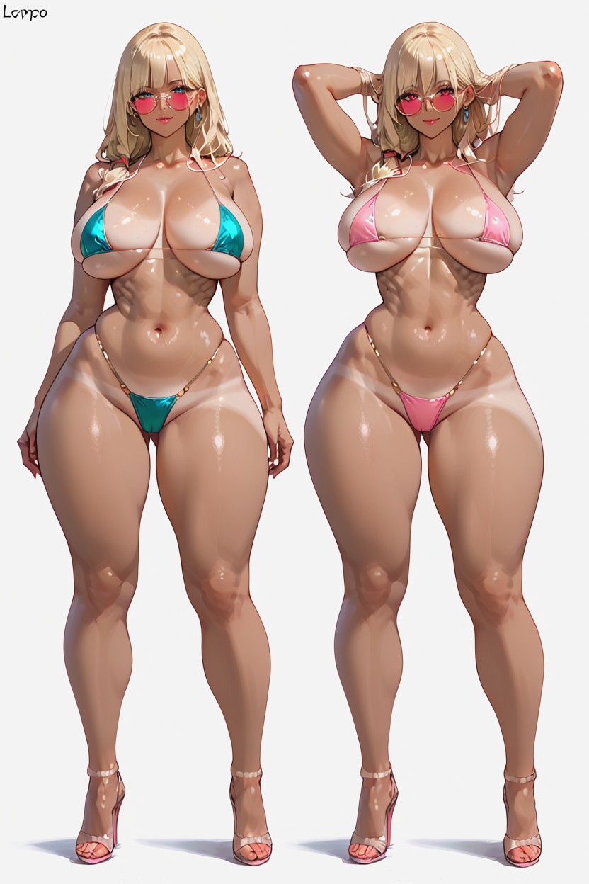 Underboobs, Wide Hips, Front View Porno IA