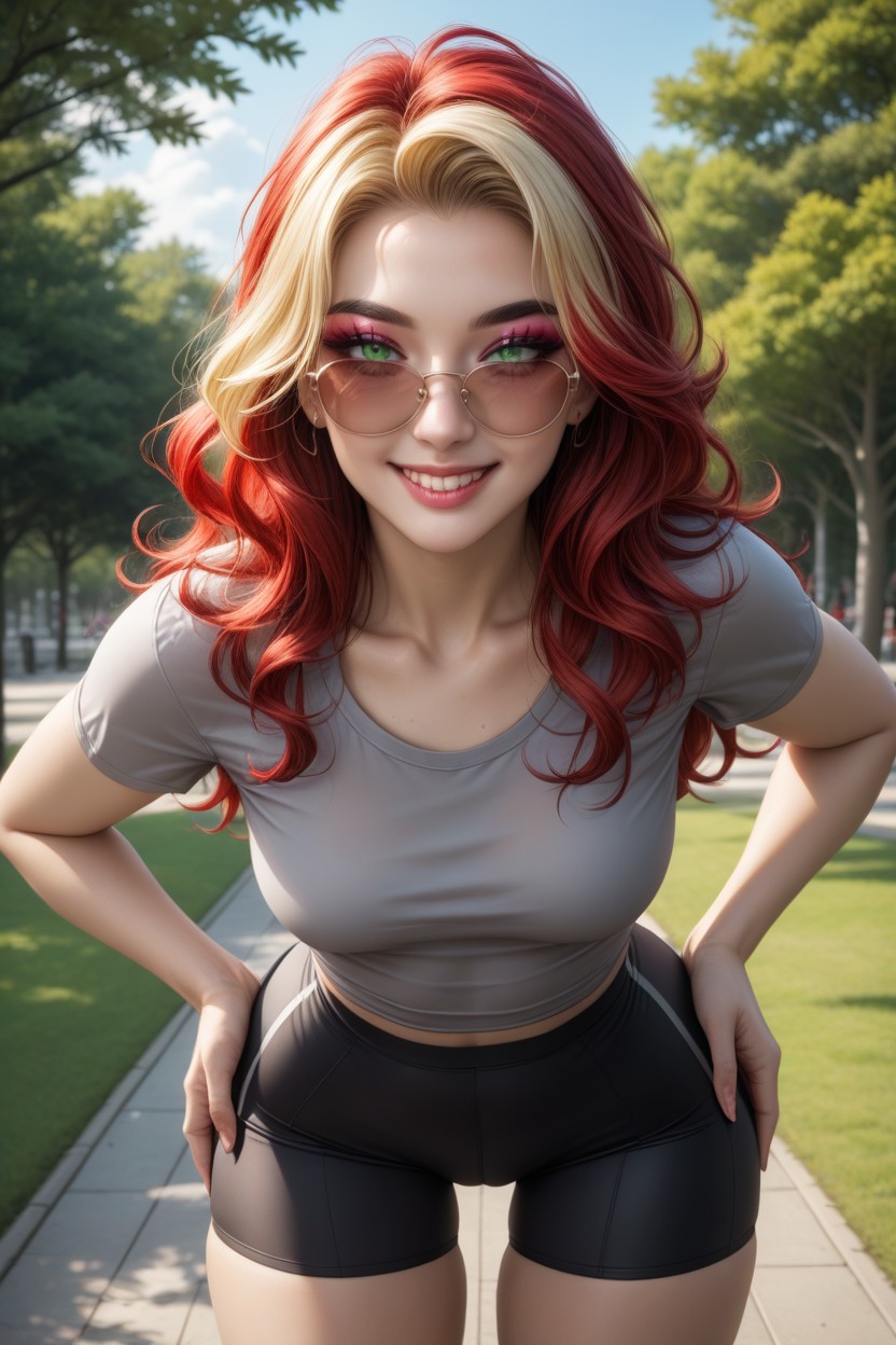 Rosy Cheeks, Sporty Shorts, Park AI Porn
