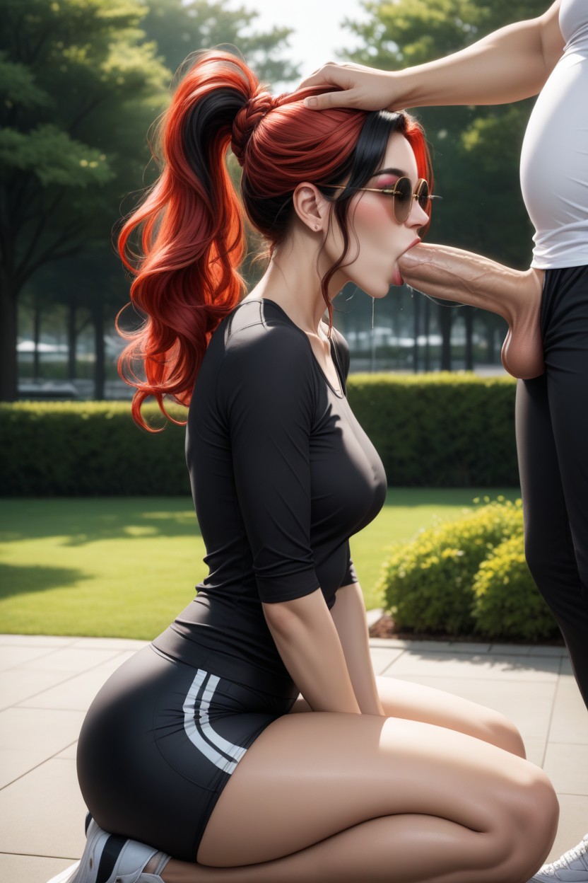 Red Hair, Park, 30+ AI Porn