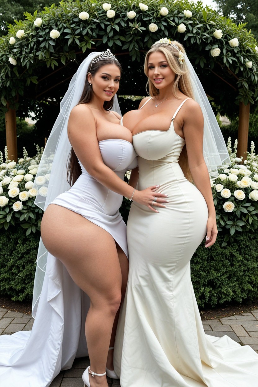 Hips Bigger Than Torso, Long Blonde Hair, Hips Way Bigger Than Torso AI Porn