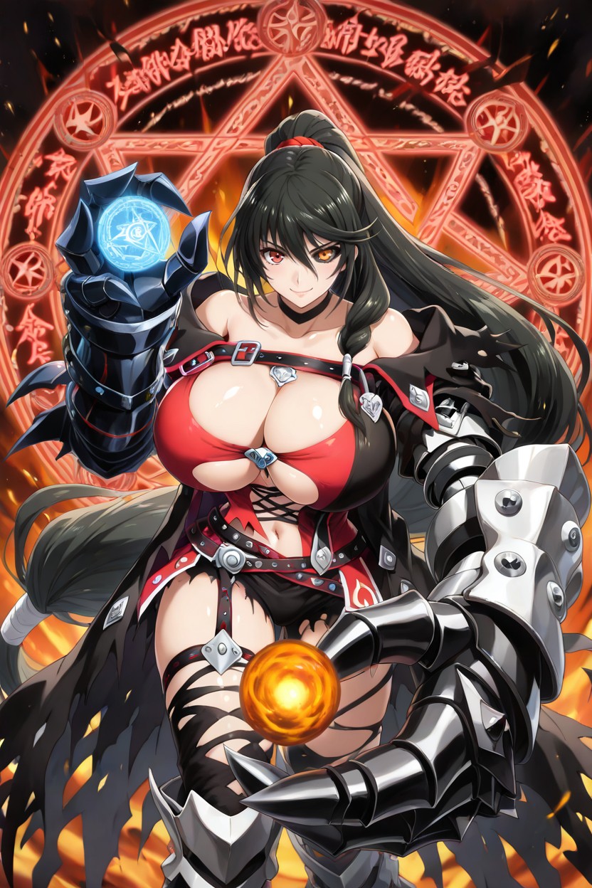 Multilayer Sarong, Long Hair, Hyper Breasts AI Porn
