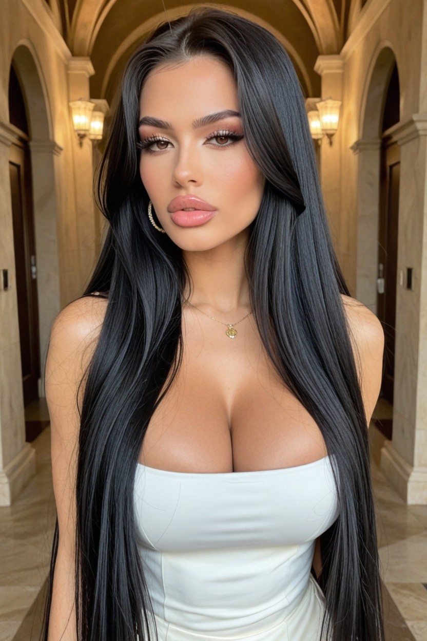 Absurdly Long Hair, Bimbo, 18+ Porno IA