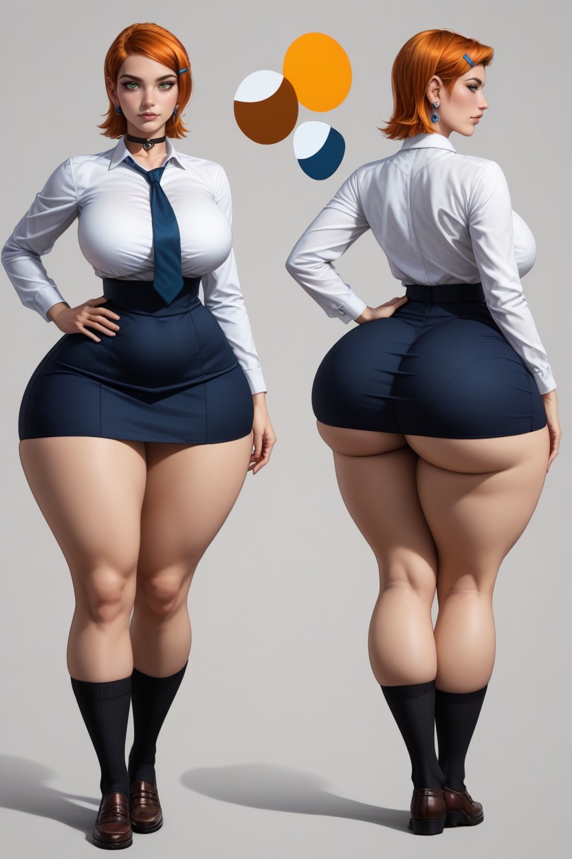 Professional Reference, Thick Thighs, 유니폼 AI 포르노