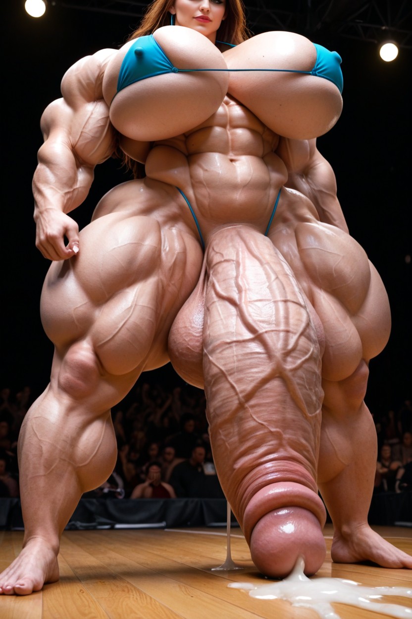 Extreme Hyper Massive Flaccid Pumped Cock, 둥근 가슴, 페니스 펌프 AI 포르노
