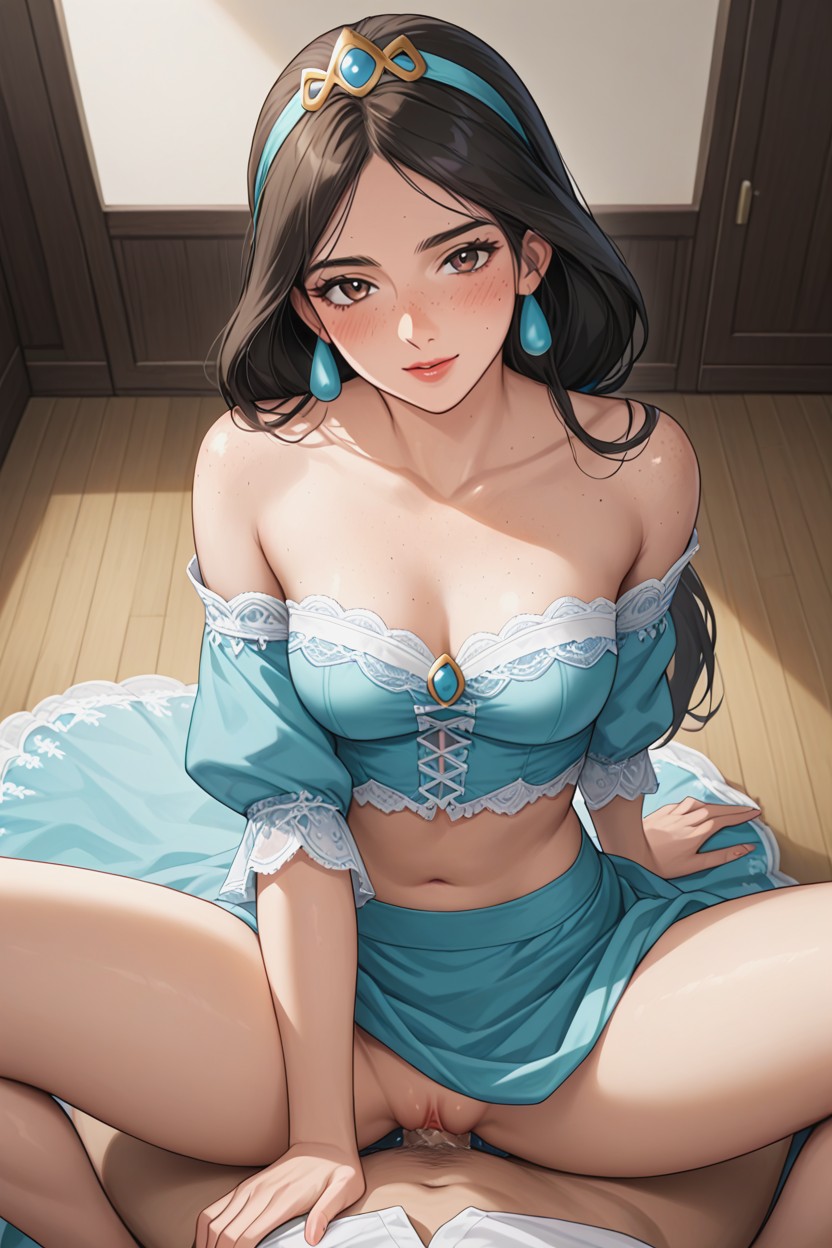 Anime Style, Portrait, High Angle Shot AIポルノ