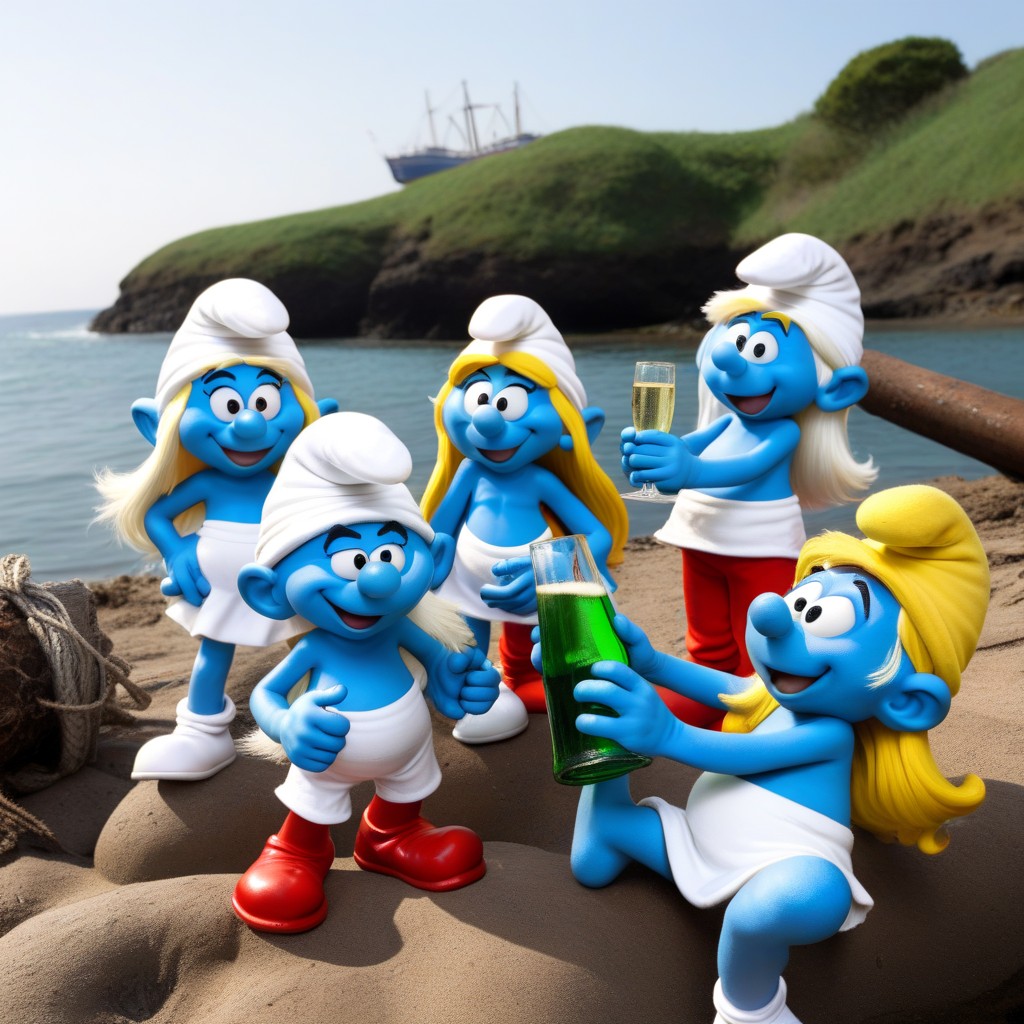 Deserted Island Shore, 角色扮演, Create The Smurfs Comic AI黃片