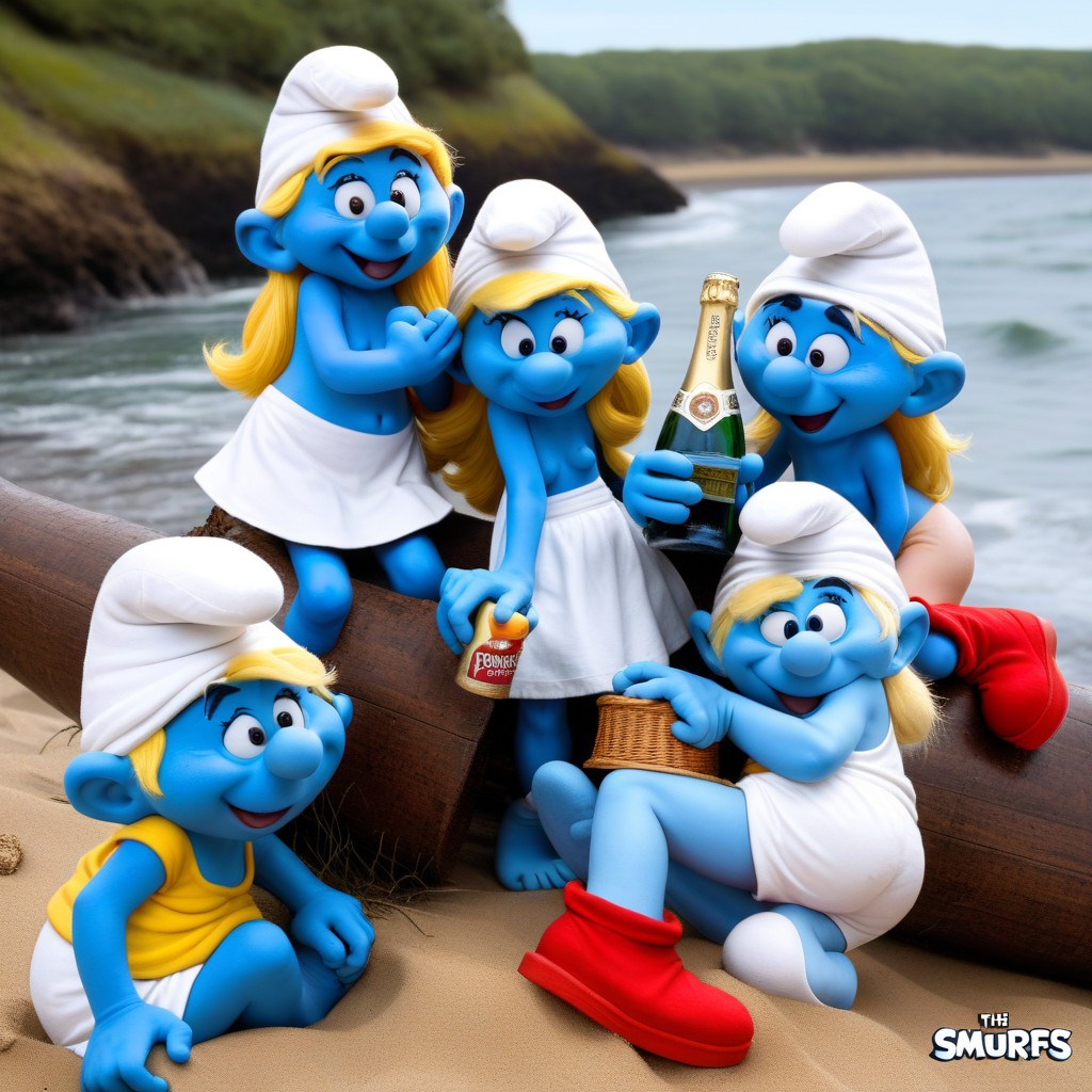 Drinking Party, Create The Smurfs Comic, Sunlight AI黃片