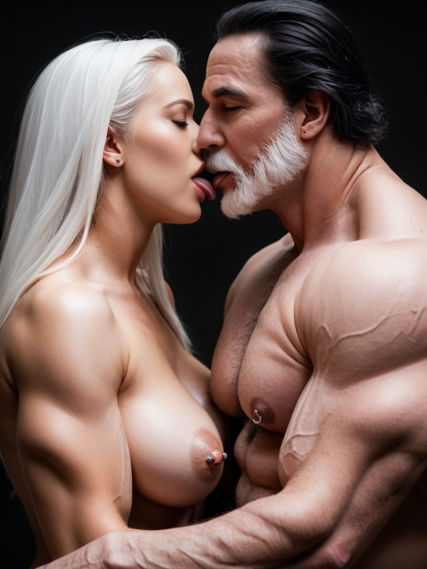 Tongue Kiss, Hd Image, Снимок До Груди ИИ порно