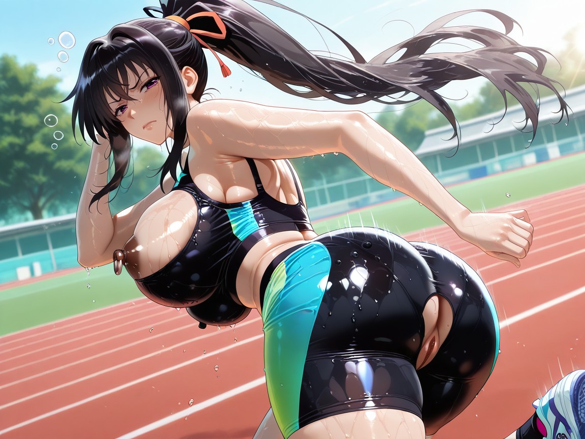 Wet Clothes, 화난 얼굴, Large Nipple Rings AI 포르노