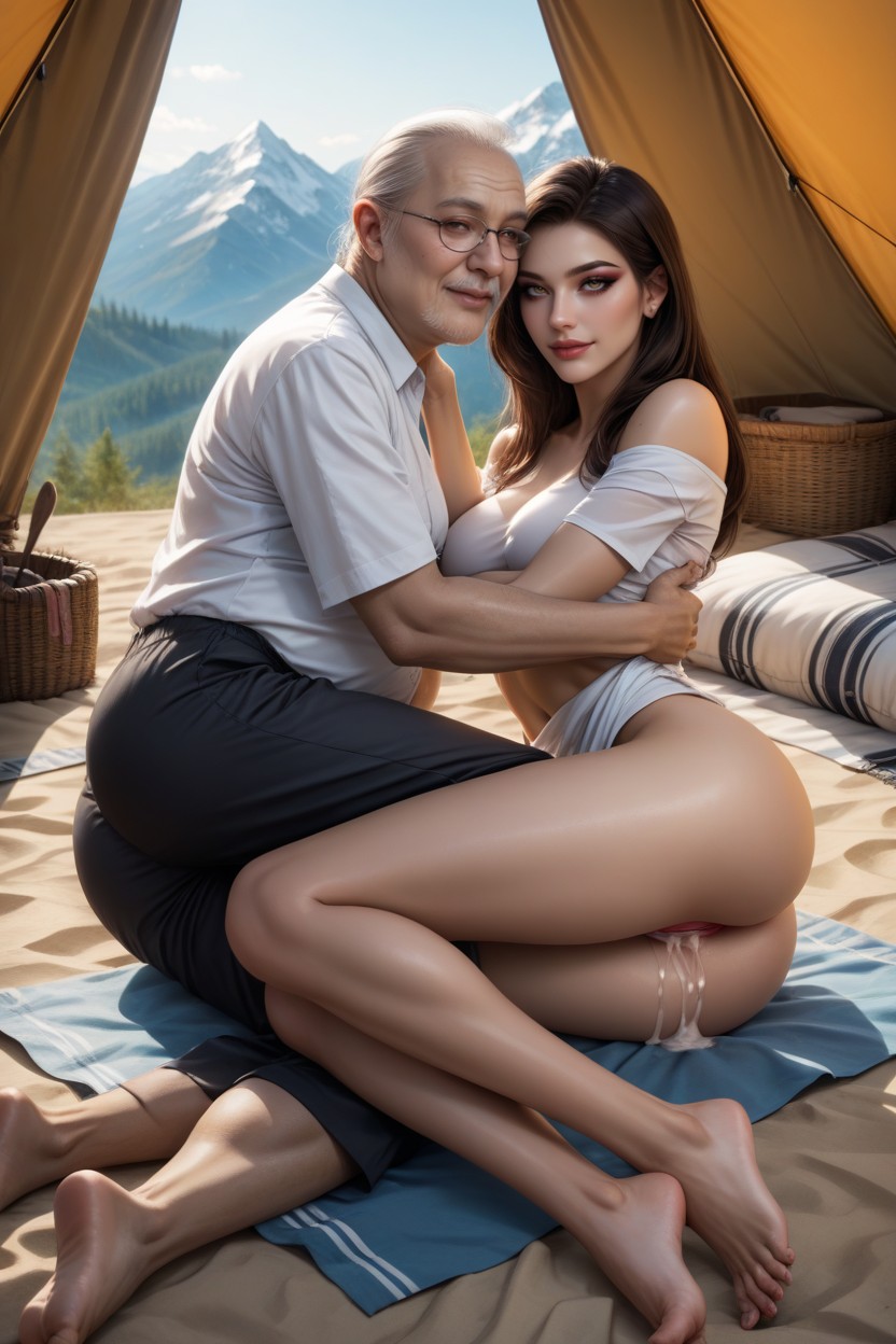 Couple, Medium Breasts, Mountain AI黃片
