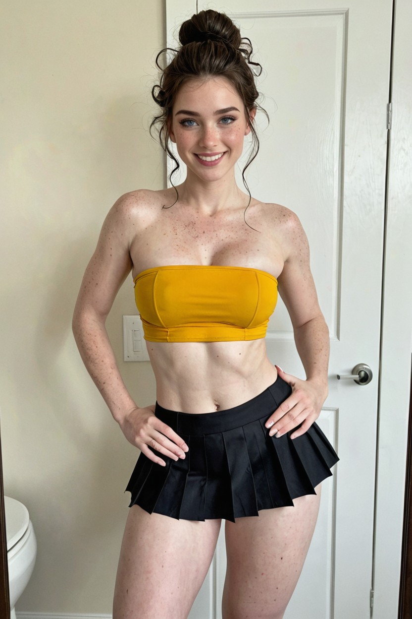 Looking At Viewer, Fully Ultra Pale Porcelain Pinkish Skin, Body Porno IA