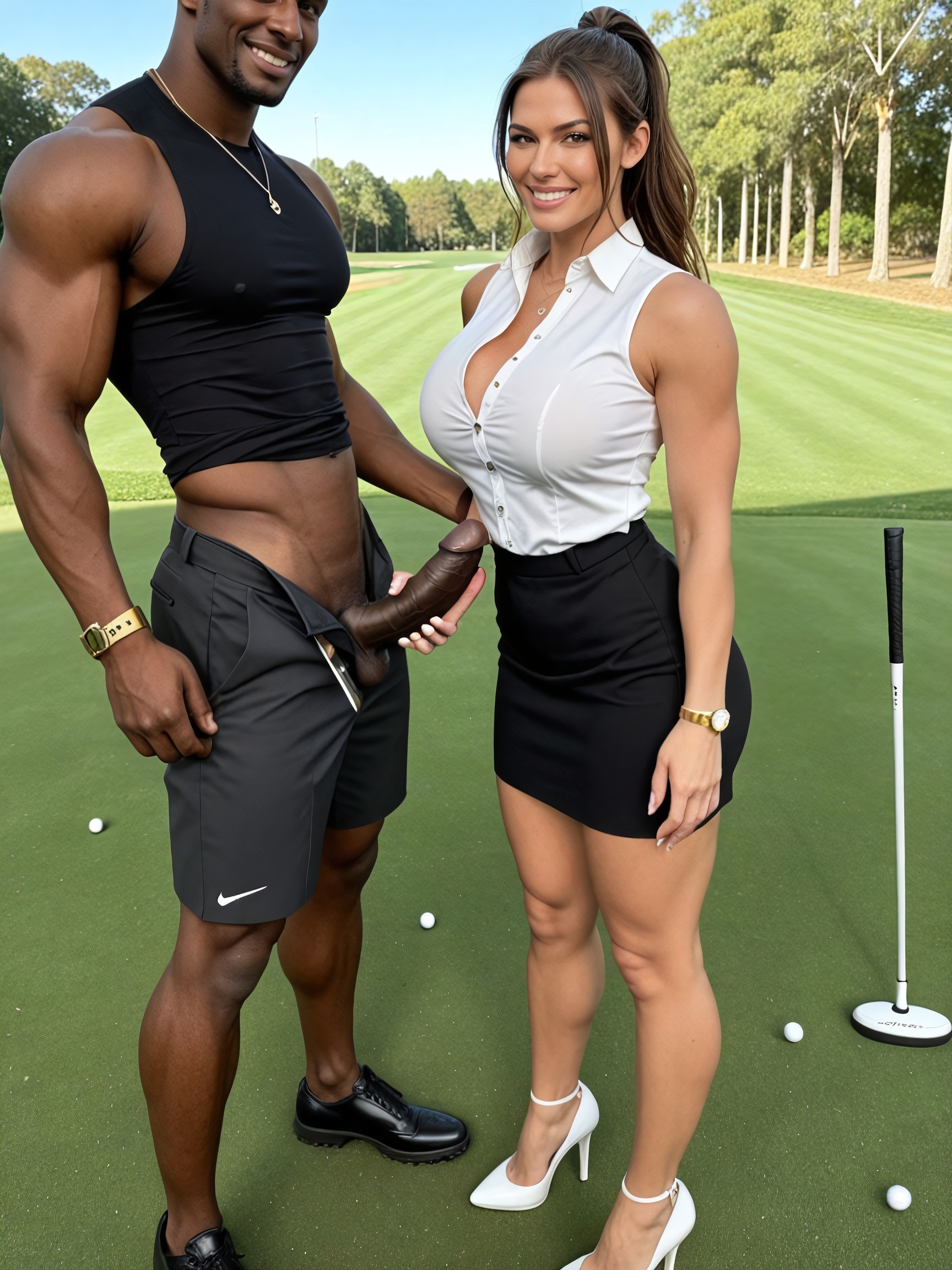He Has Hyper Long Cock, Cola De Caballo, Side View Porno IA