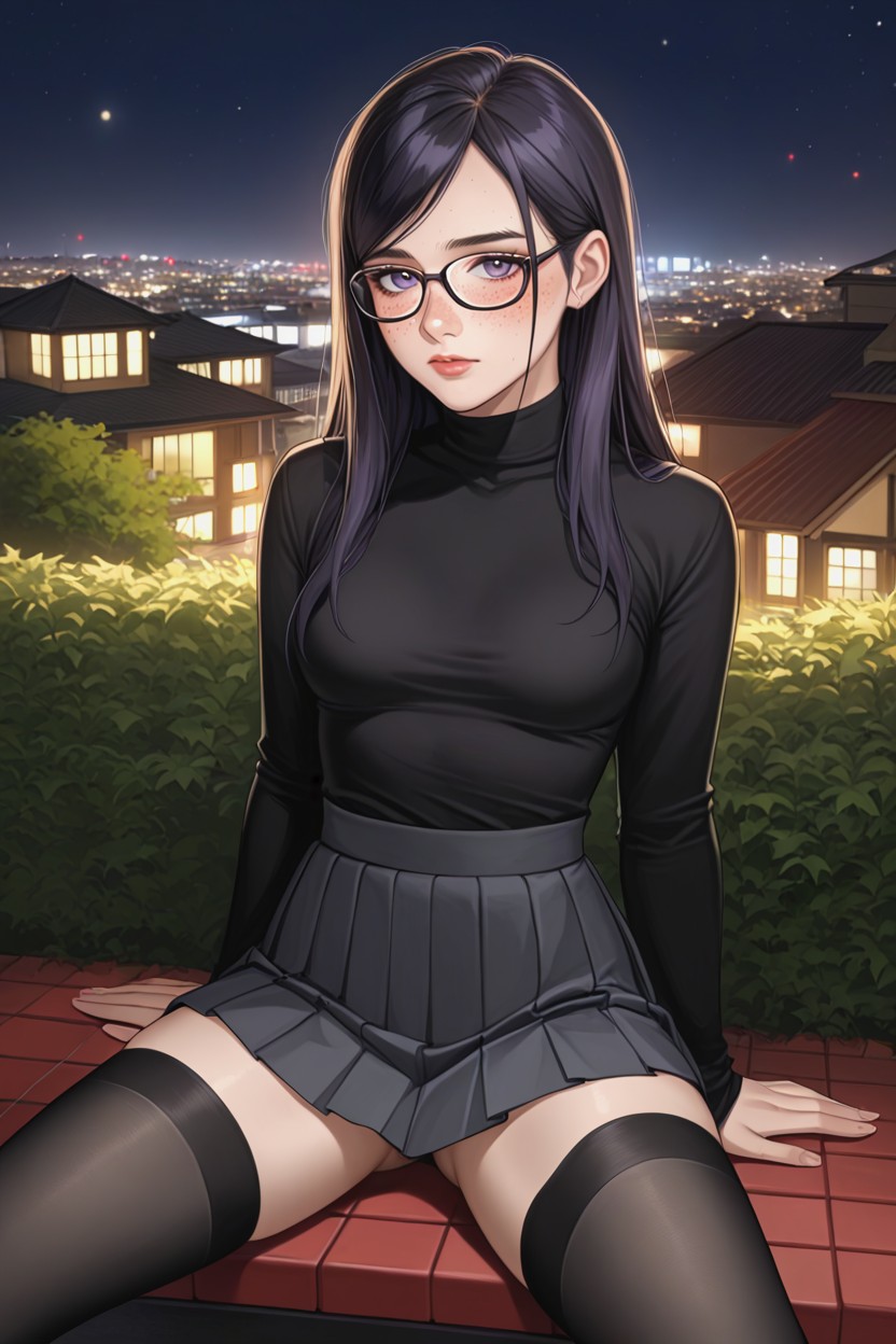 Night Lights, Anime Style, 25+ AIポルノ