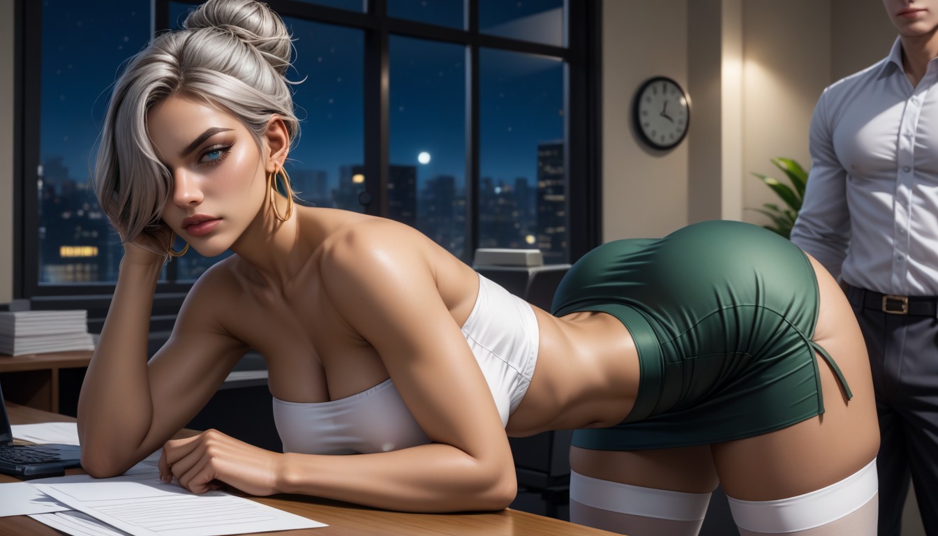 特写照片, White Stockings, Dynamic Angle AI黄片