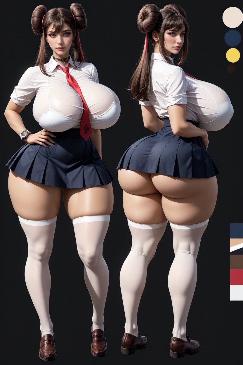 Rounded Buttocks, Tan Lines, Used Condoms AI Porn