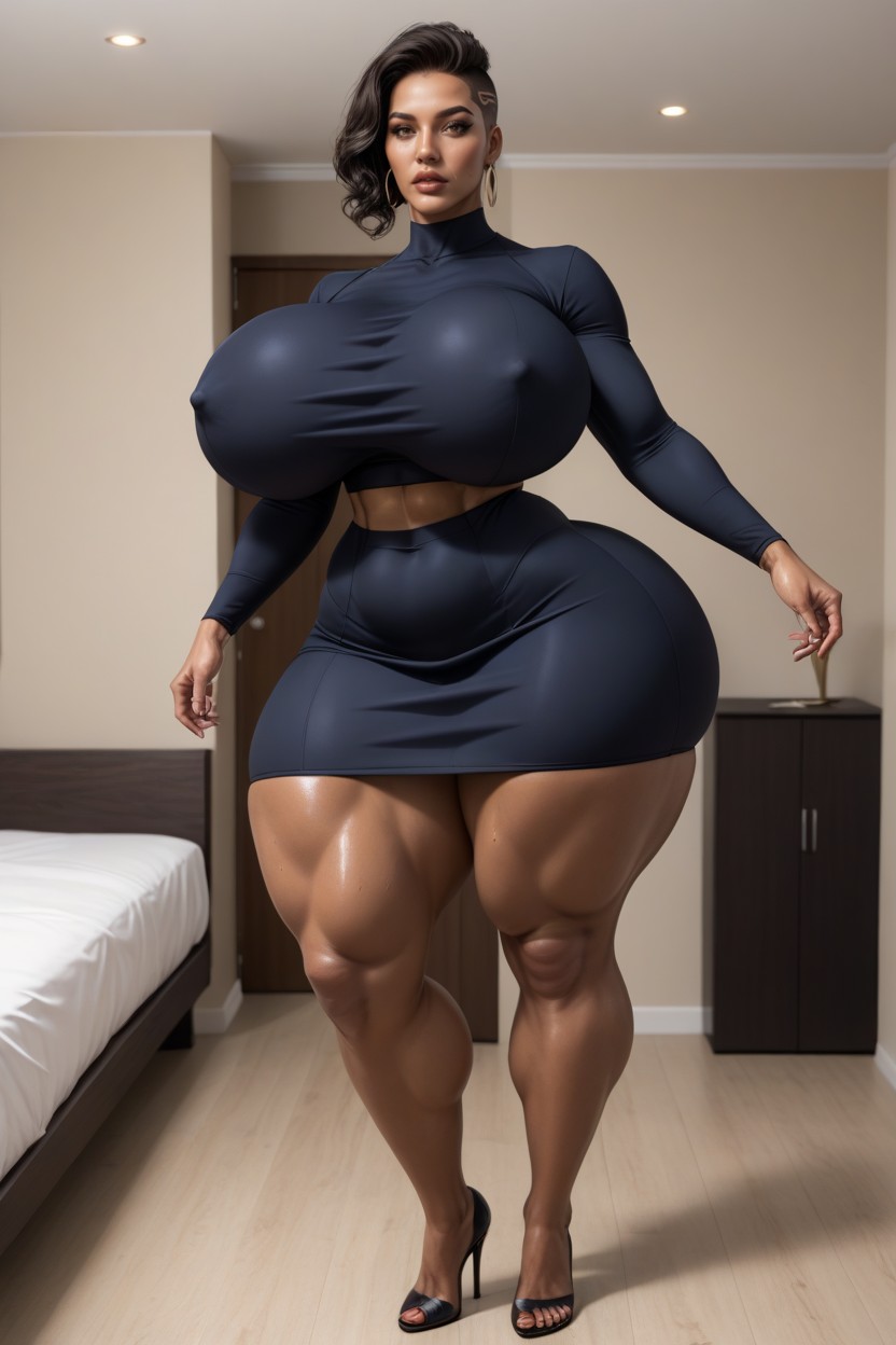 Thighs Bigger Than Waist, Muscle Mommy, Cosplay Porno IA