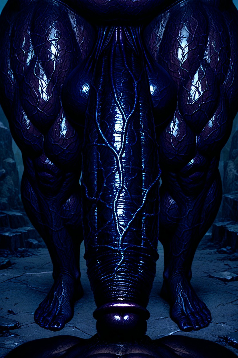 Arching, Penis Focus, Veiny Nasty Hyper Gargantuan Erect Penis AI 포르노