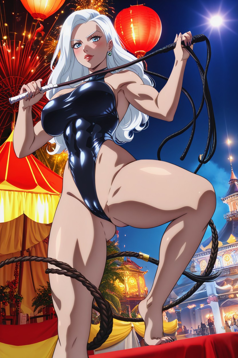 Fit, Perfect Shaped Butt, Platinum Blonde Hair Pornografia de IA