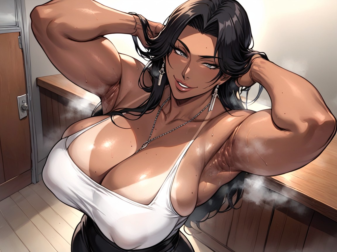 Voluptuous Whore, 50+, Deep Tanned Pornografia de IA