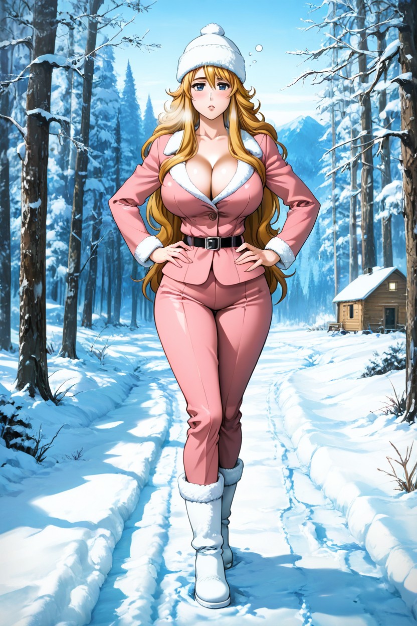 Cleavage, Blonde Hair, Blizzard AI Porn