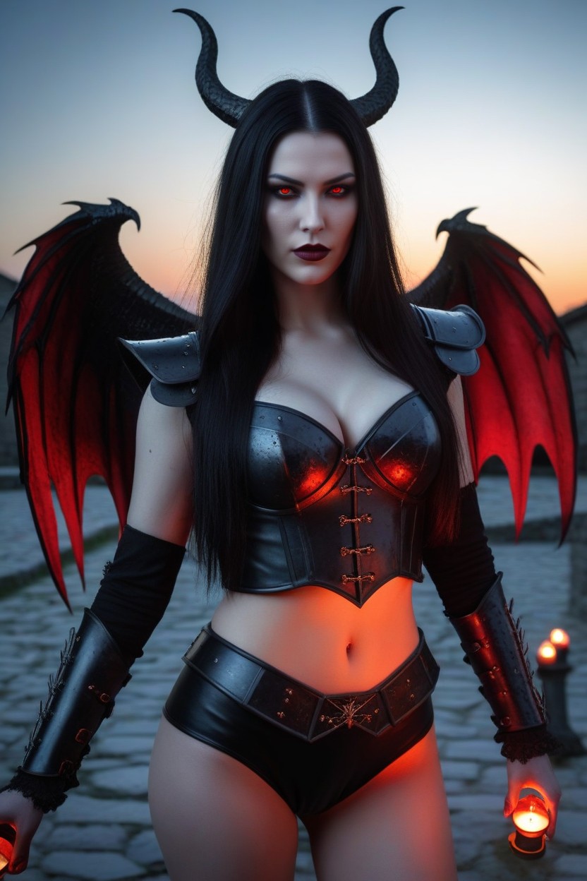 Glowing Red Eyes, Sharp Nails, Sexy Porno IA