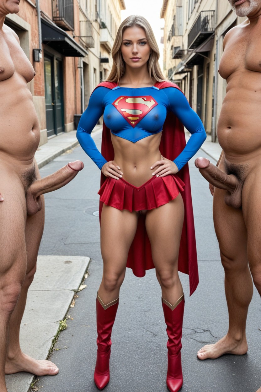 Puffy Inner Thighs, Front View, Cosplay Porno IA