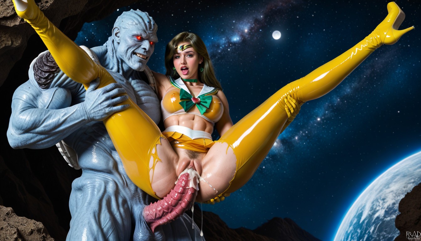 Barbed Penis, Tight Latex Clothes, Sailor Jupiter From Sailor Moon Clothes Porno IA